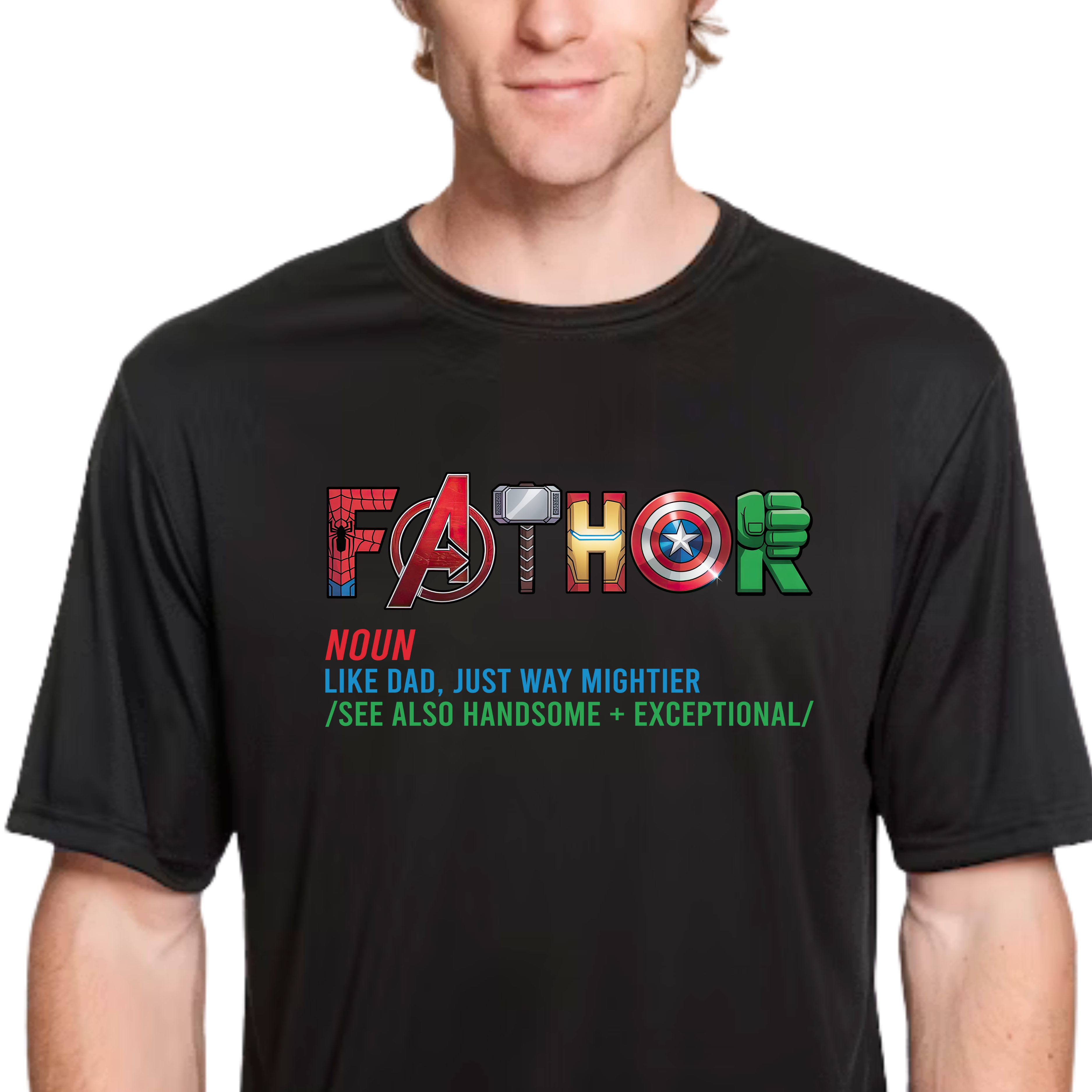 Avenger Themed FATHER Superhero Shirt